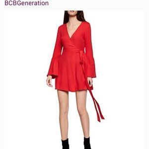 NWT BCBGeneration Red Long Sleeve Dress size xs